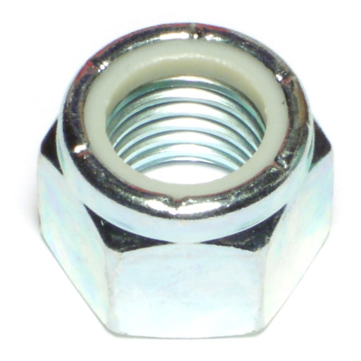 7/8"-9 Zinc Plated Grade 2 Steel Coarse Thread Nylon Insert Lock Nuts