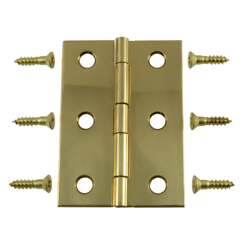 2-1/2 x 1-3/4" Solid Brass Butt Hinges