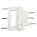 4" White Steel Non-Mortise Hinges
