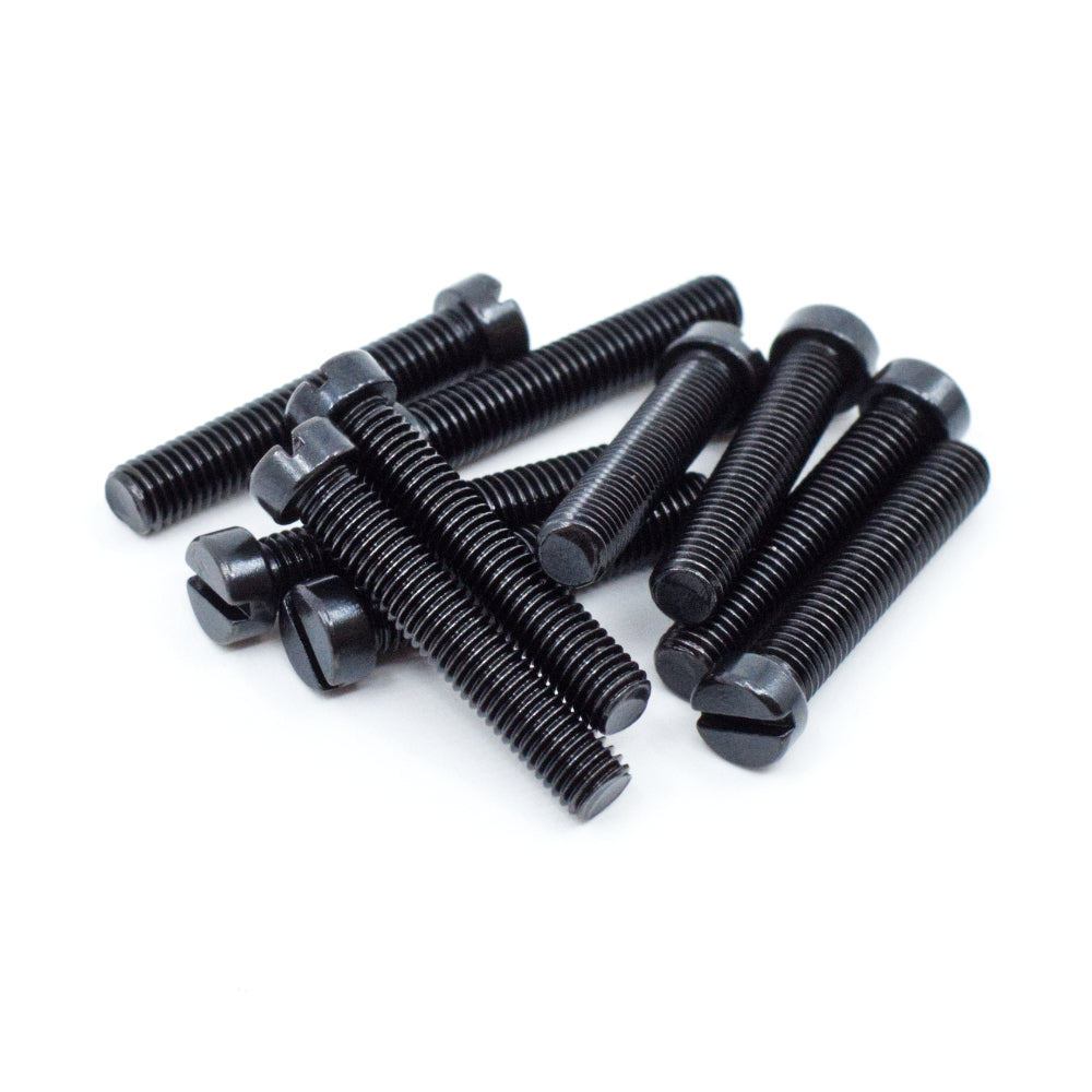 #6-48 x 3/4" Black Oxide Slotted Fillister Head Gun Screws (10 pcs.)