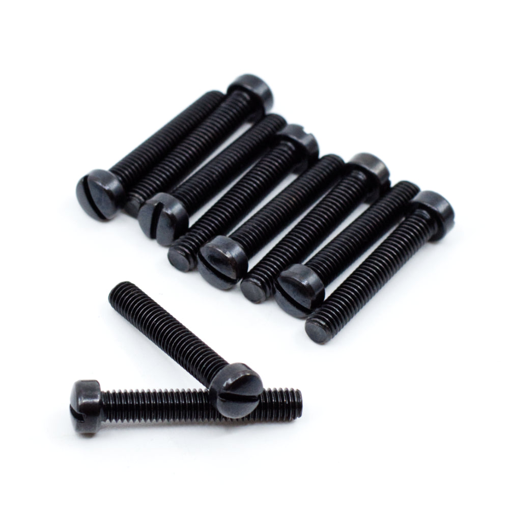 #8-36 x 1" Black Oxide Slotted Fillister Head Gun Screws (10 pcs.)