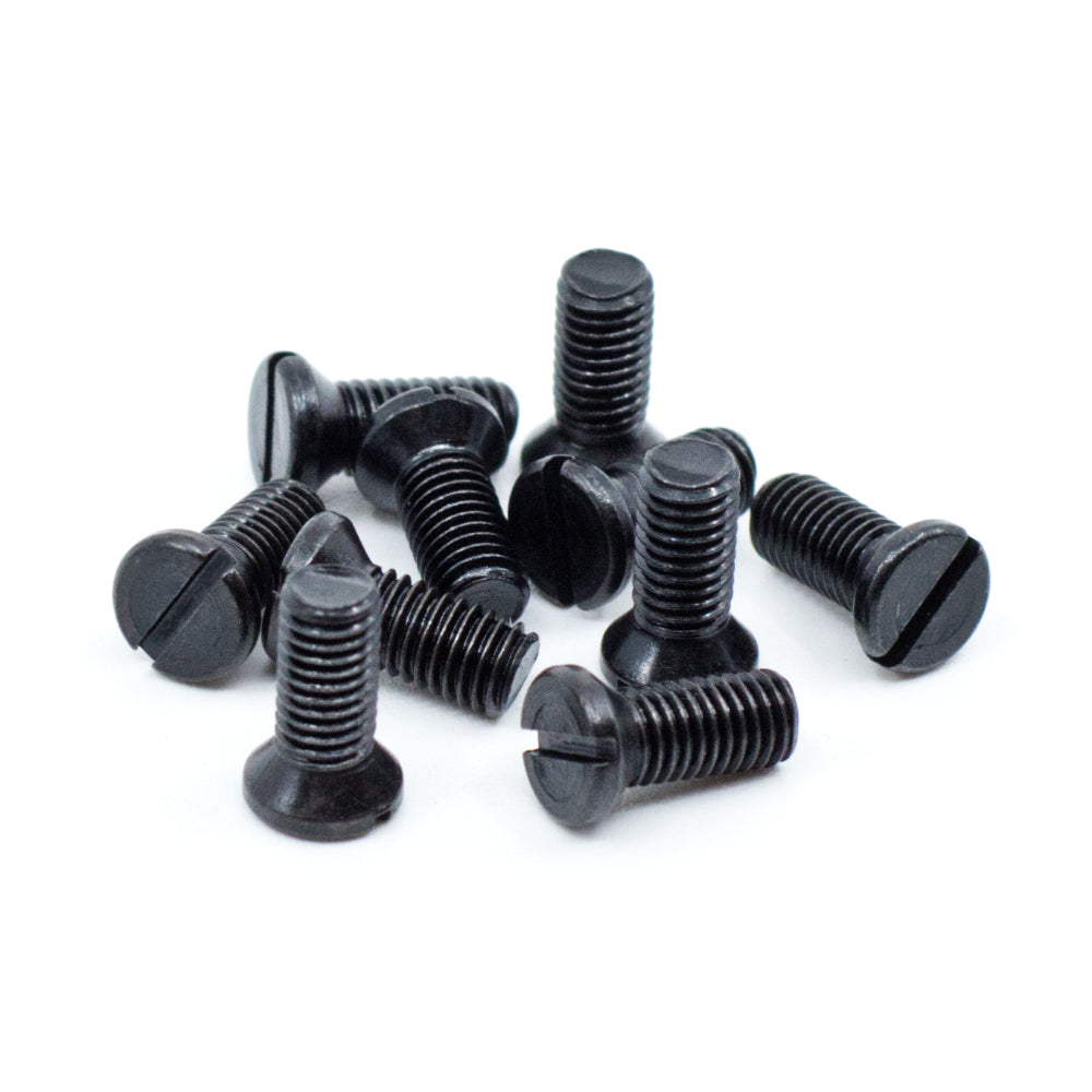 #6-48 x 1/4" Black Oxide Slotted Weaver Oval Head Gun Screws