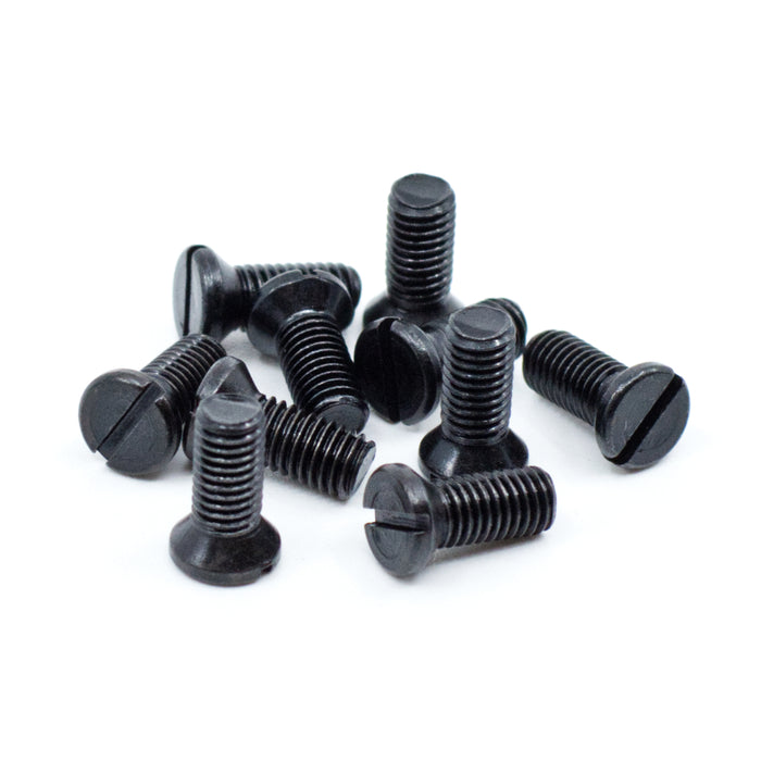 #6-48 x 1/4" Black Oxide Slotted Weaver Oval Head Gun Screws (10 pcs.)