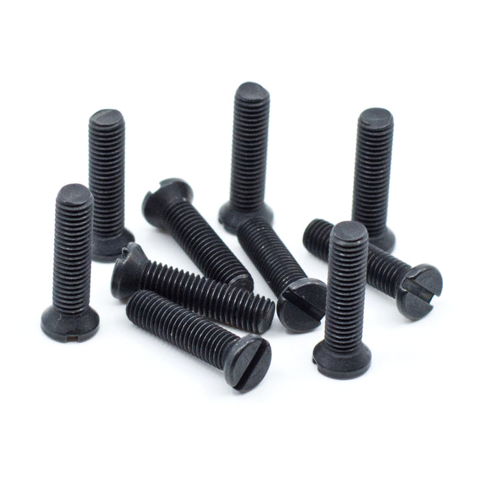 #6-48 x 1/2" Black Oxide Slotted Weaver Oval Head Gun Screws (10 pcs.)