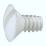 #6-32 x 1/4" White Slotted Oval Coarse Threaded Switch Plate Screws