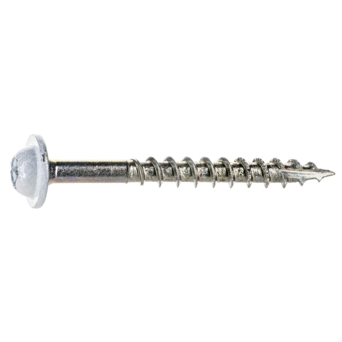 SaberDrive® White T-20 Star Drive Round Washer Head Cabinet Screws