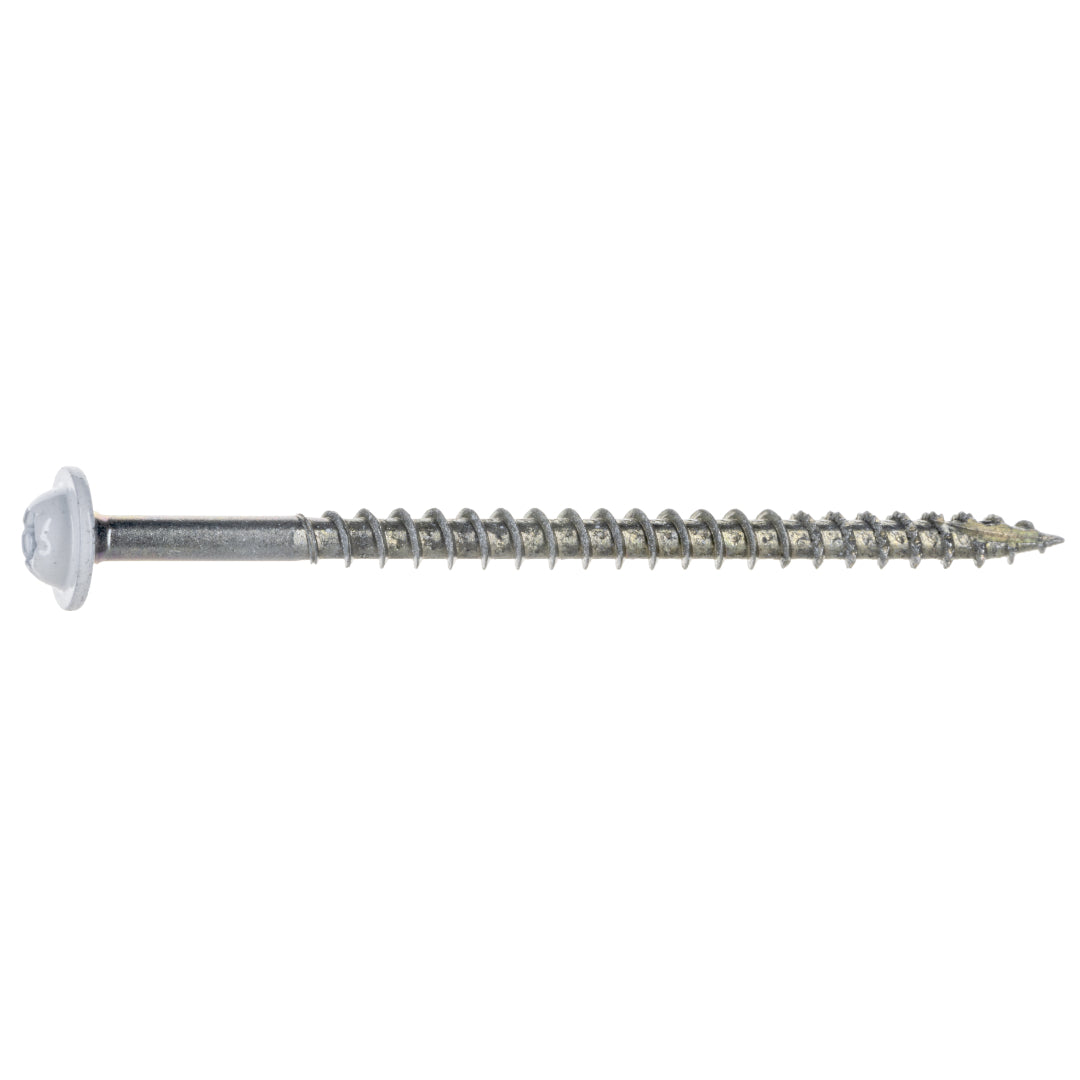 SaberDrive® White T-20 Star Drive Round Washer Head Cabinet Screws