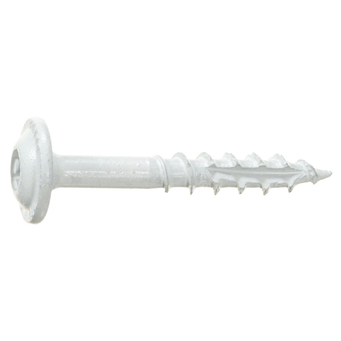 SaberDrive® White T-20 Star Drive Round Washer Head Cabinet Screws