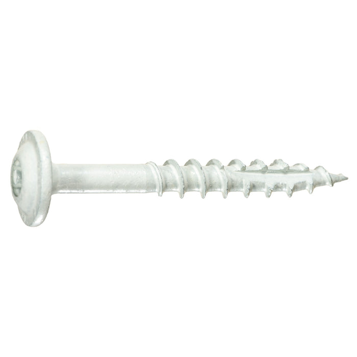 SaberDrive® White T-20 Star Drive Round Washer Head Cabinet Screws