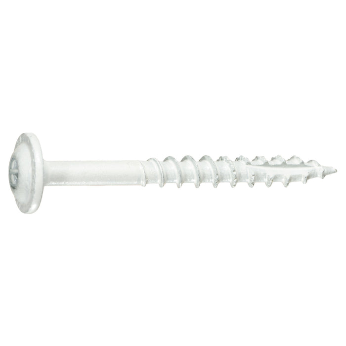 SaberDrive® White T-20 Star Drive Round Washer Head Cabinet Screws