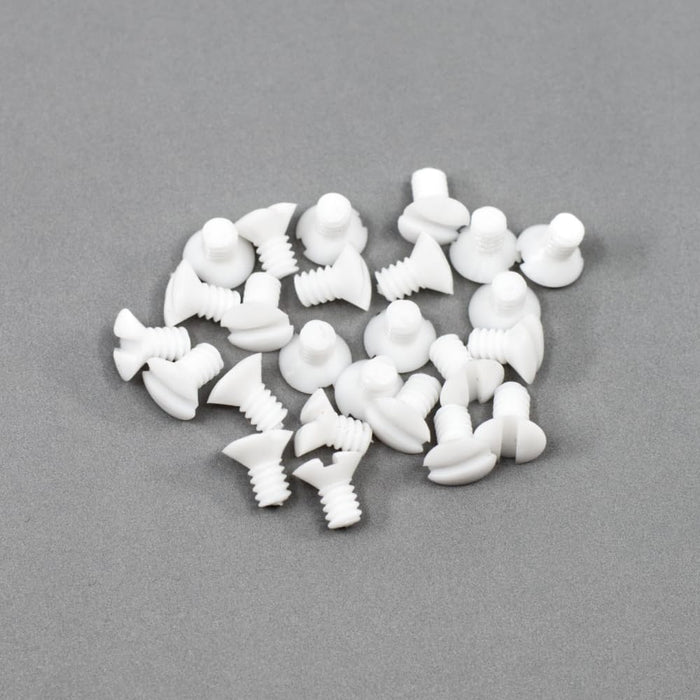 #6-32 x 1/4" White Slotted Oval Coarse Threaded Switch Plate Screws (25 pcs.)