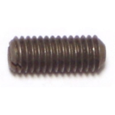 #10-32 x 1/2" Steel Fine Thread Slotted Headless Set Screws (20 pcs.)