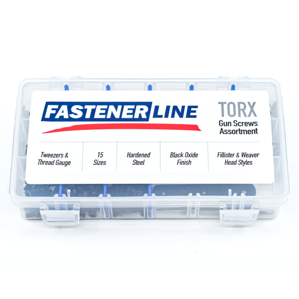 Torx Gun Screws Assortment with Tweezers & Thread Gauge