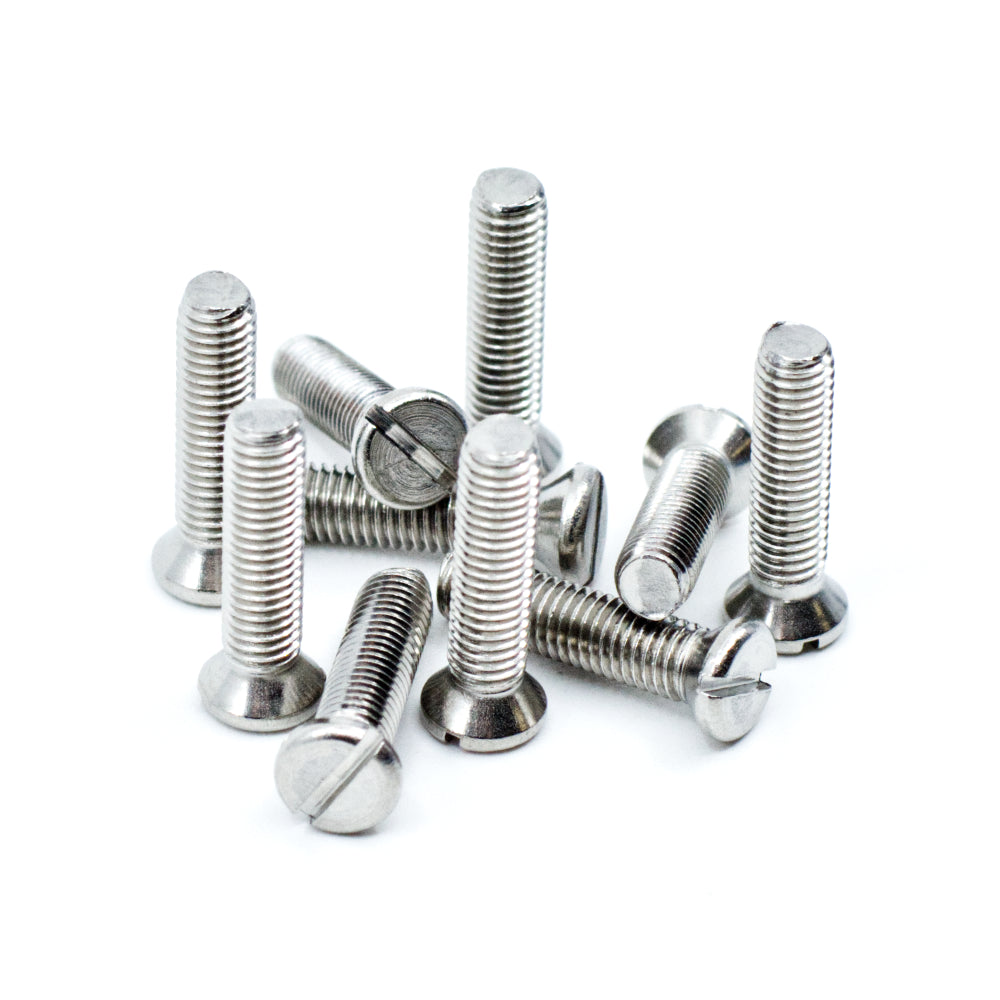 #6-48 x 1/2" 18-8 Stainless Steel Slotted Weaver Oval Head Gun Screws