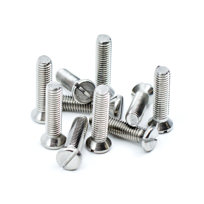 #6-48 x 1/2" 18-8 Stainless Steel Slotted Weaver Oval Head Gun Screws (10 pcs.)