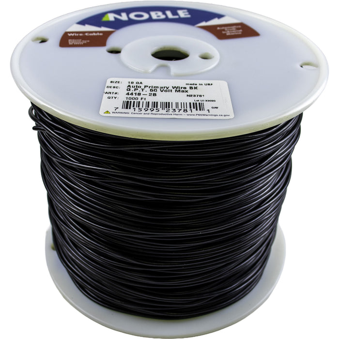 Noble™ 18 Gauge Primary Automotive Wire - GPT Stranded Copper, 18 AWG Auto Electrical Cable – Made in USA