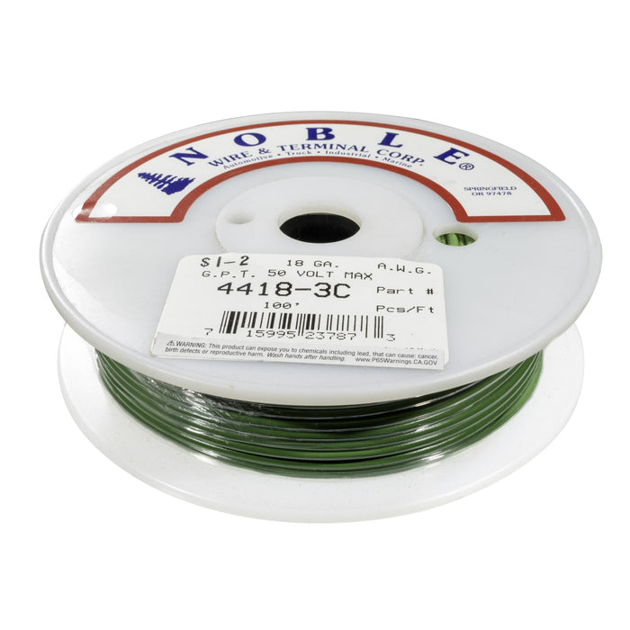 Noble™ 18 Gauge Primary Automotive Wire - GPT Stranded Copper, 18 AWG Auto Electrical Cable – Made in USA