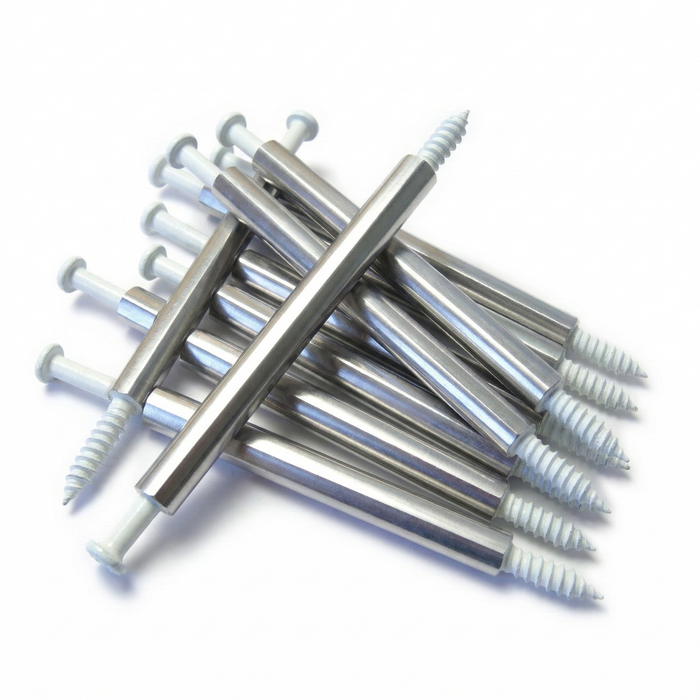 8" White Gutter Screw and Ferrule (10-Pack with T-30 Bit) – Corrosion Resistant