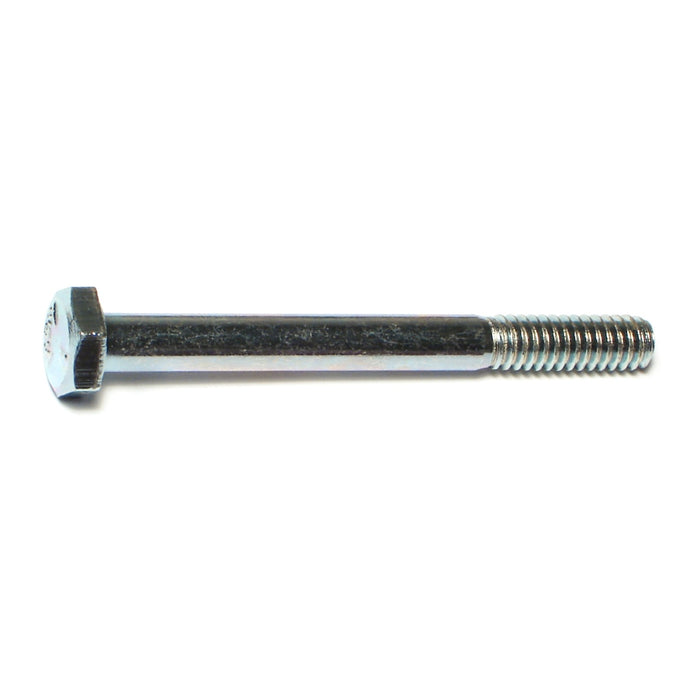 1/4"-20 x 2-1/2" Zinc Plated Grade 5 Steel Coarse Thread Hex Cap Screws