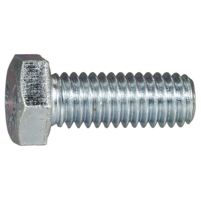 3/8"-16 x 1" Zinc Plated Grade 5 Steel Coarse Thread Hex Cap Screws