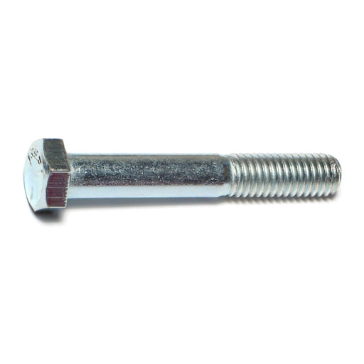 3/8"-16 x 2-1/2" Zinc Plated Grade 5 Steel Coarse Thread Hex Cap Screws
