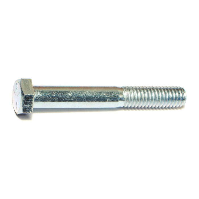 3/8"-16 x 2-3/4" Zinc Plated Grade 5 Steel Coarse Thread Hex Cap Screws