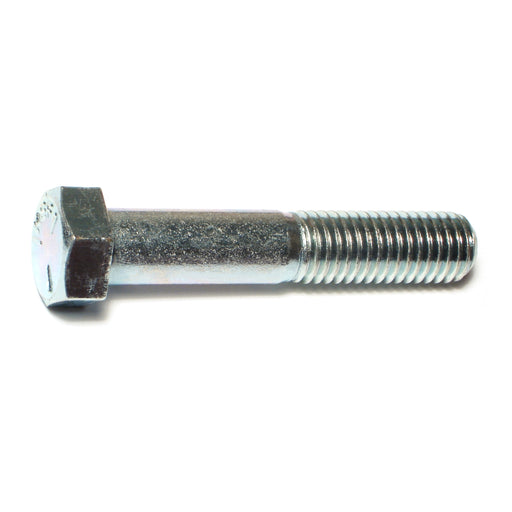 9/16"-12 x 3" Zinc Plated Grade 5 Steel Coarse Thread Hex Cap Screws