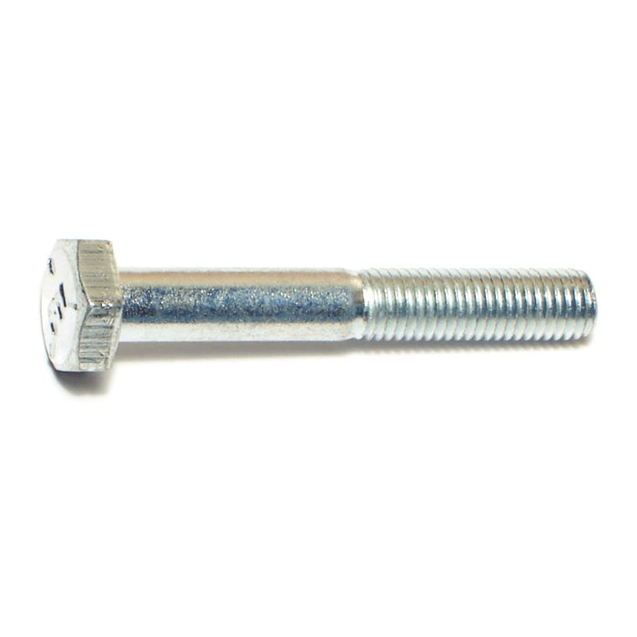 1/4"-28 x 1-3/4" Zinc Plated Grade 5 Steel Fine Thread Hex Cap Screws