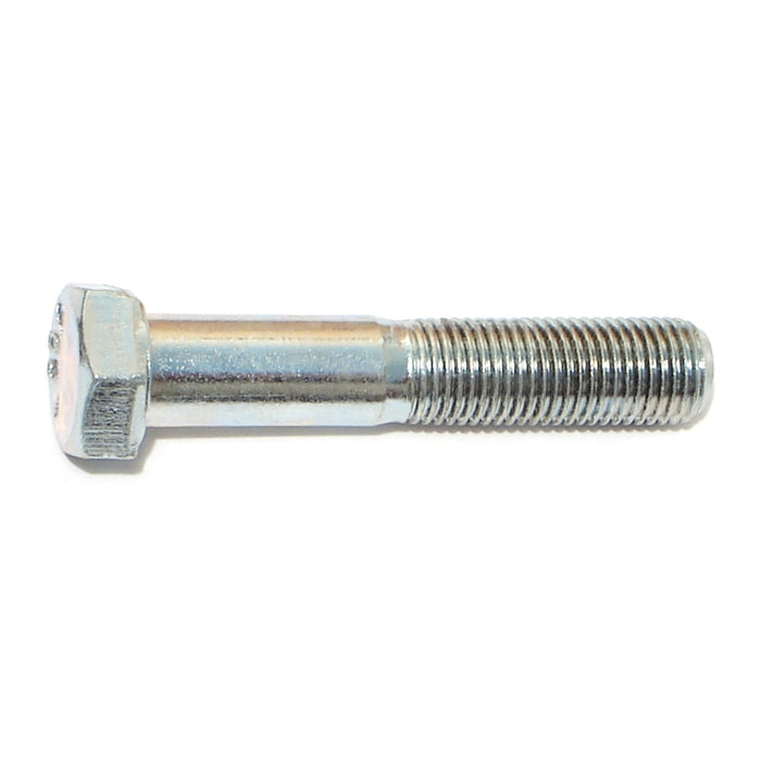 3/8"-24 x 2" Zinc Plated Grade 5 Steel Fine Thread Hex Cap Screws