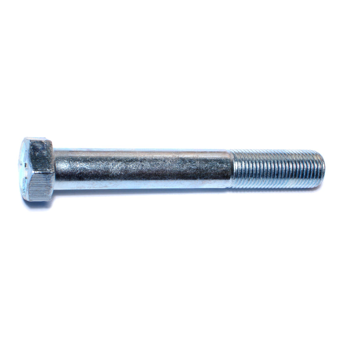 9/16"-18 x 4" Zinc Plated Grade 5 Steel Fine Thread Hex Cap Screws