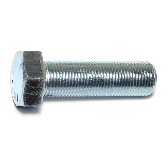 3/4"-16 x 2-1/2" Zinc Plated Grade 5 Steel Fine Thread Hex Cap Screws