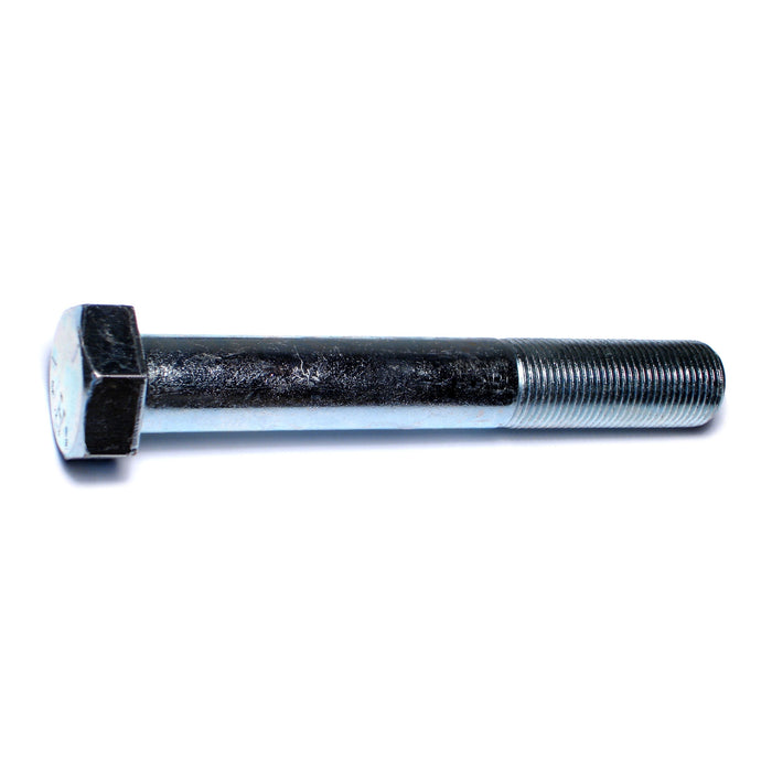 7/8"-14 x 6" Zinc Plated Grade 5 Steel Fine Thread Hex Cap Screws