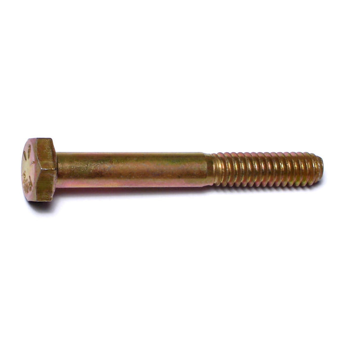 1/4"-20 x 2" Zinc Plated Grade 8 Steel Coarse Thread Hex Cap Screws