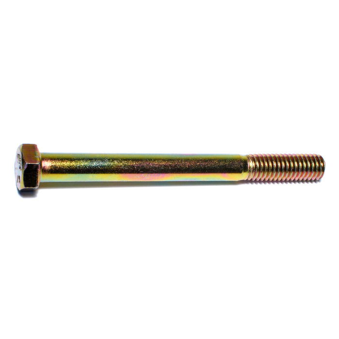 3/8"-16 x 4" Zinc Plated Grade 8 Steel Coarse Thread Hex Cap Screws