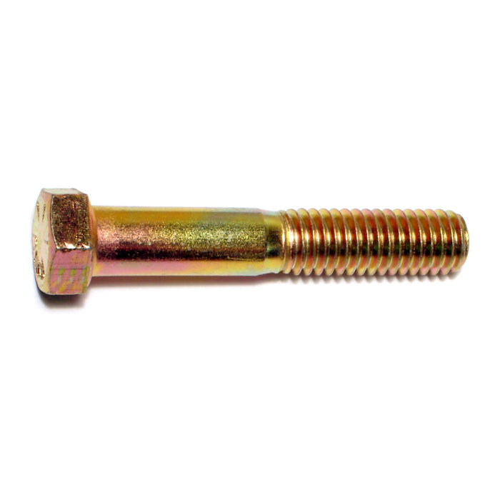 7/16"-14 x 2-1/2" Zinc Plated Grade 8 Steel Coarse Thread Hex Cap Screws