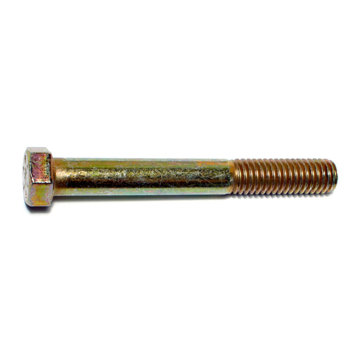 7/16"-14 x 3-1/2" Zinc Plated Grade 8 Steel Coarse Thread Hex Cap Screws