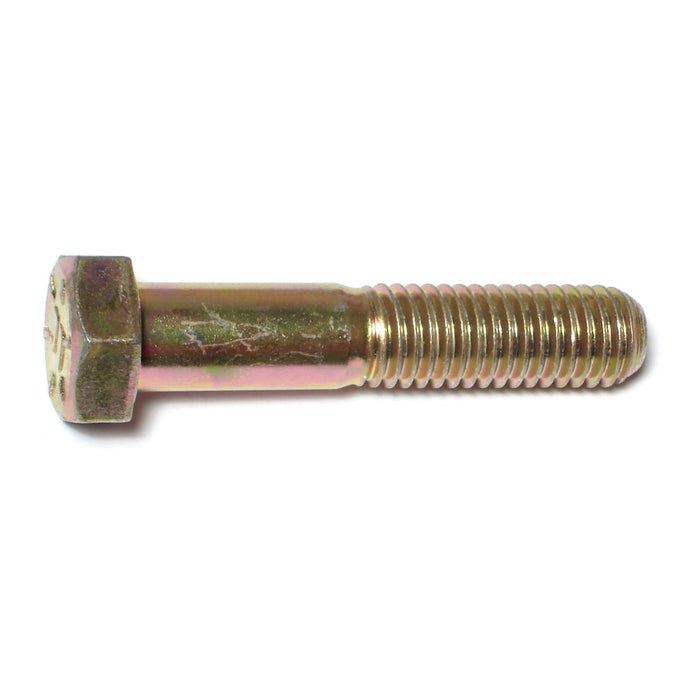 1/2"-13 x 2-1/2" Zinc Plated Grade 8 Steel Coarse Thread Hex Cap Screws