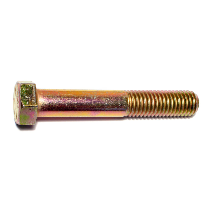 9/16"-12 x 3-1/2" Zinc Plated Grade 8 Steel Coarse Thread Hex Cap Screws