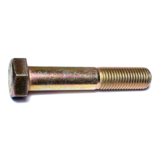 1"-8 x 5-1/2" Zinc Plated Grade 8 Steel Coarse Thread Hex Cap Screws