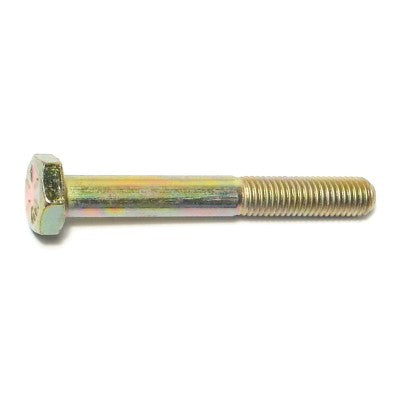 1/4"-28 x 2" Zinc Plated Grade 8 Steel Fine Thread Hex Cap Screws