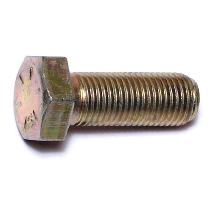 3/8"-24 x 1" Zinc Plated Grade 8 Steel Fine Thread Hex Cap Screws