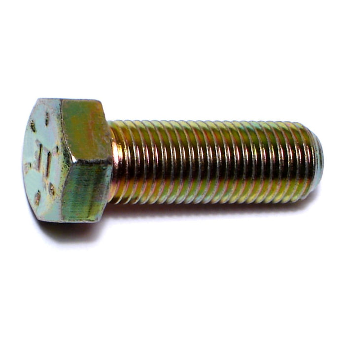 7/16"-20 x 1-1/4" Zinc Plated Grade 8 Steel Fine Thread Hex Cap Screws