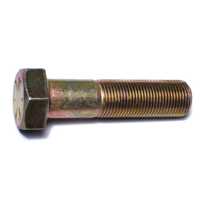 7/8"-14 x 3-1/2" Zinc Plated Grade 8 Steel Fine Thread Hex Cap Screws
