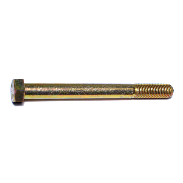 7/16"-20 x 4-1/2" Zinc Plated Grade 8 Steel Fine Thread Hex Cap Screws