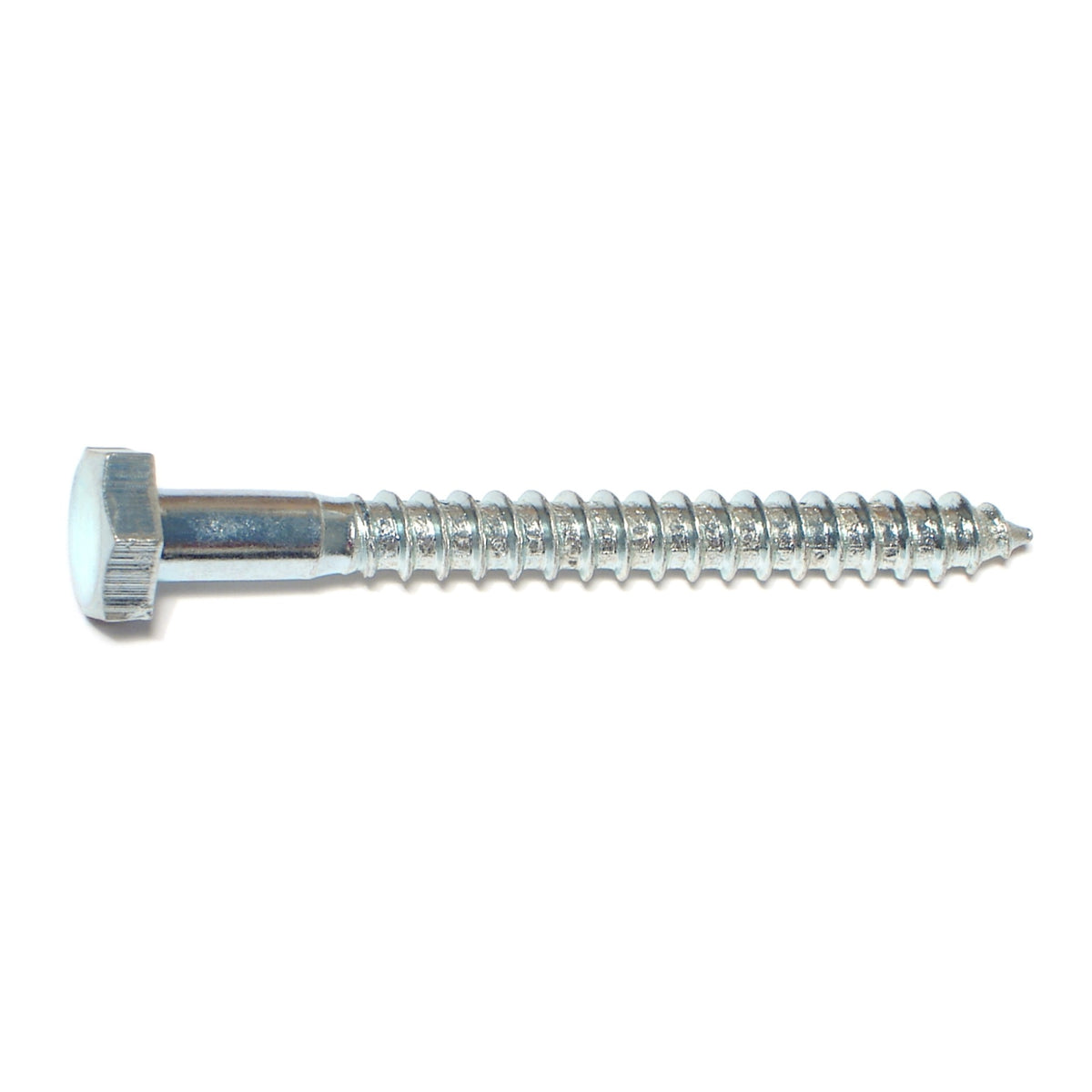 1/4" x 2-1/2" Zinc Plated Grade 2 / A307 Steel Hex Head Lag Screws ...
