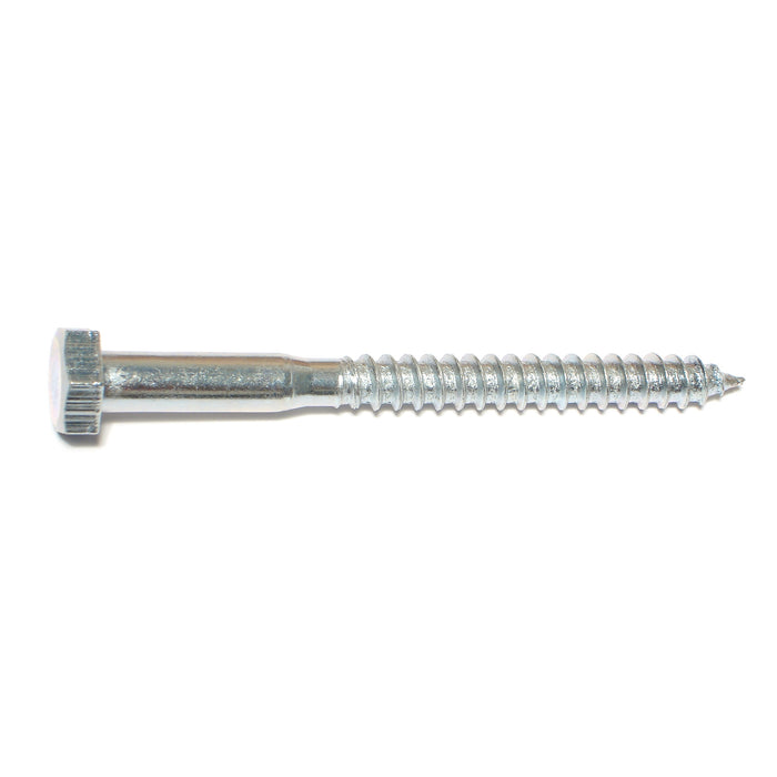 5/16" x 3-1/2" Zinc Plated Grade 2 / A307 Steel Hex Head Lag Screws