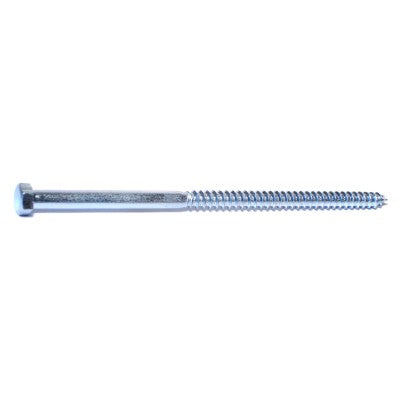 3/8" x 8" Zinc Plated Grade 2 / A307 Steel Hex Head Lag Screws