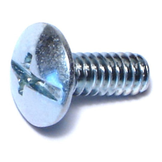 #10-24 x 1/2" Zinc Plated Steel Coarse Thread Combo Truss Head Machine Screws