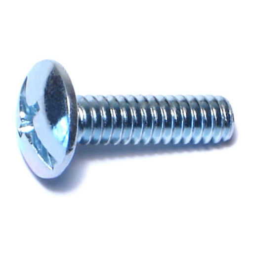 #10-24 x 3/4" Zinc Plated Steel Coarse Thread Combo Truss Head Machine Screws