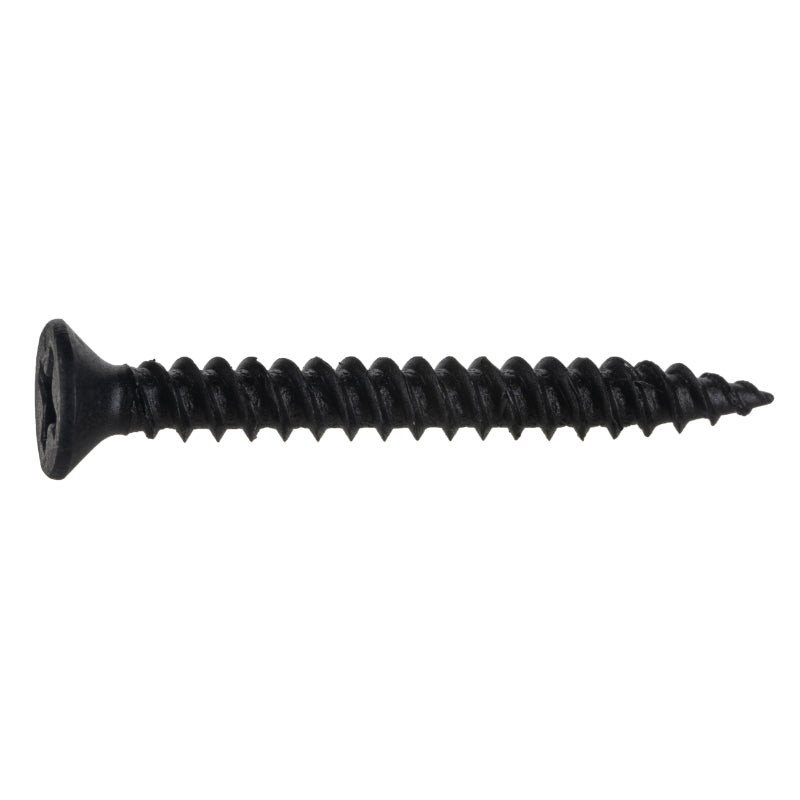#6 x 1-1/4" Black Phosphate Steel Phillips Flat Head TwinFast Wood Screws